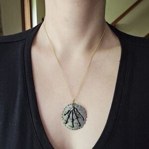 Vintage Bohemian Boho Fall Autumn Leaf Bronze & Gold Necklace